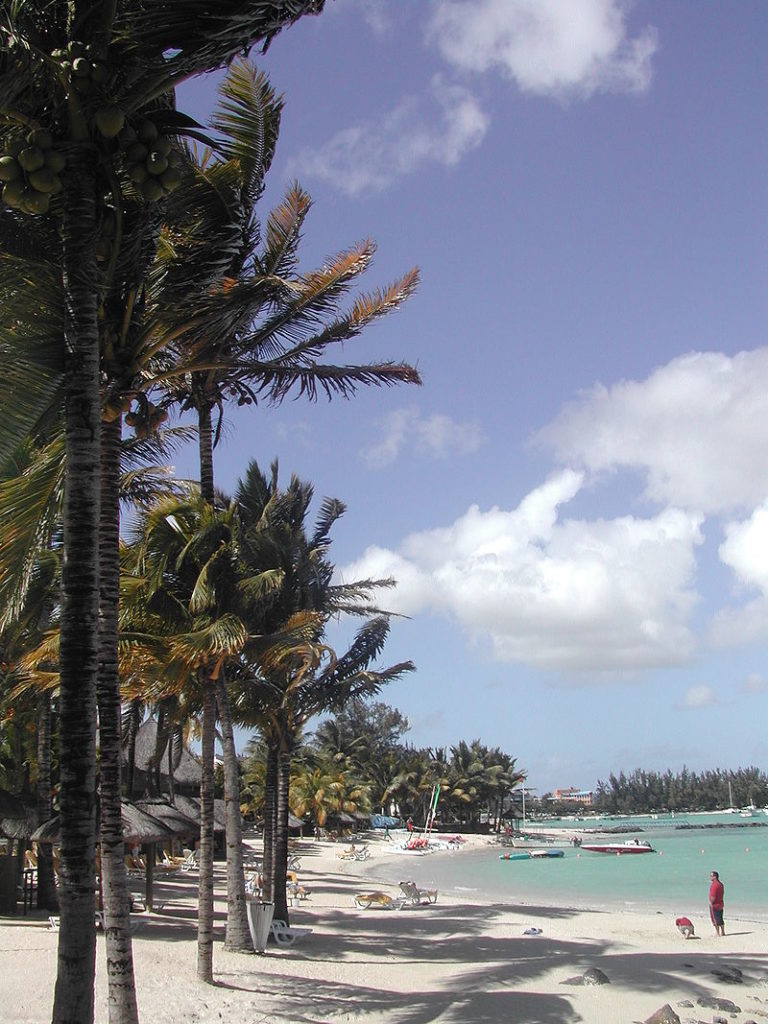 playa en la isla de Mauricio