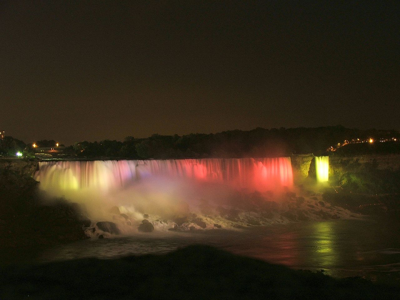 Niagara cataratas de noche